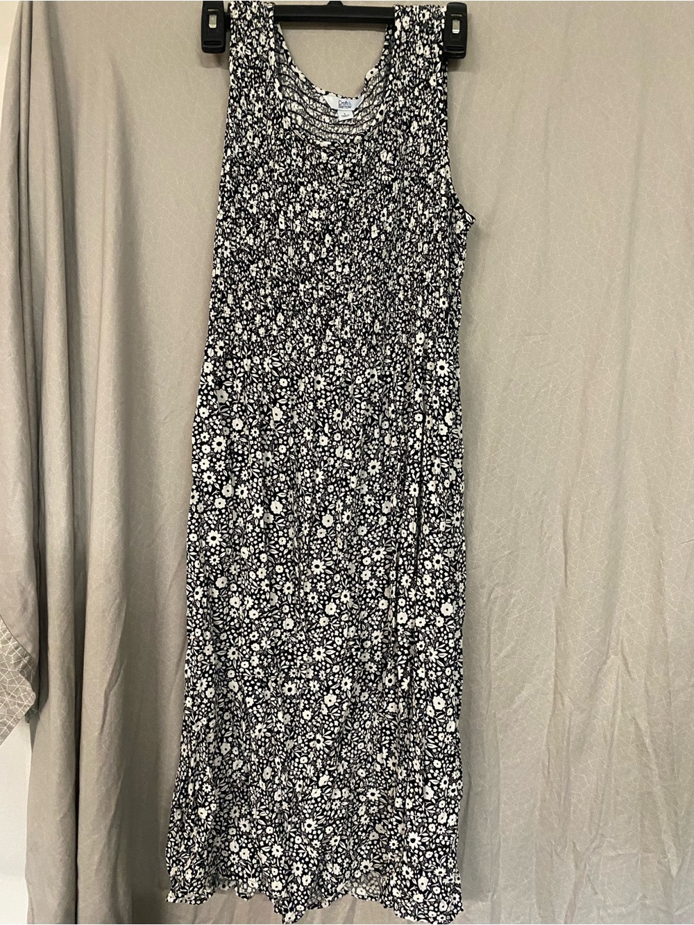 croft & barrow Black and White Floral Maxi Dress